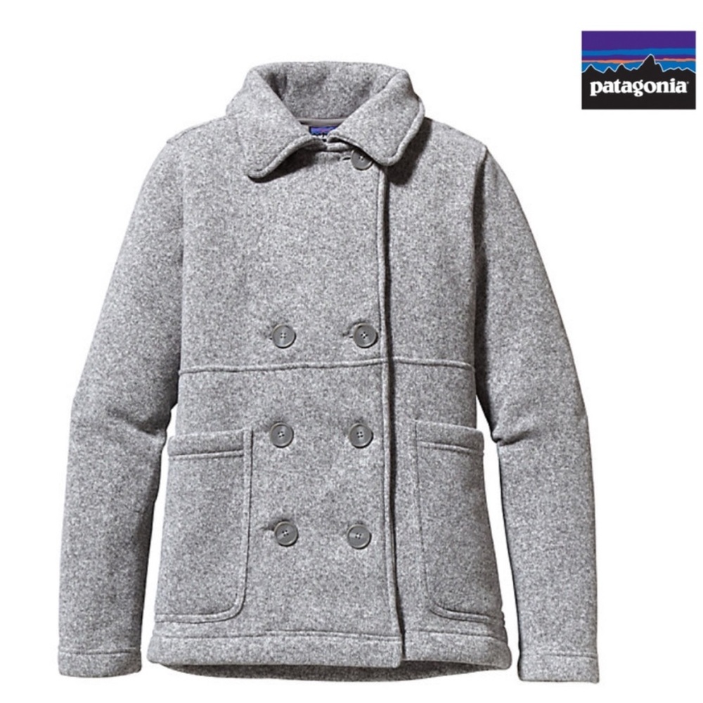 PATAGONIA Better Sweater Peacoat Double Breasted Jacket Women's Size Small